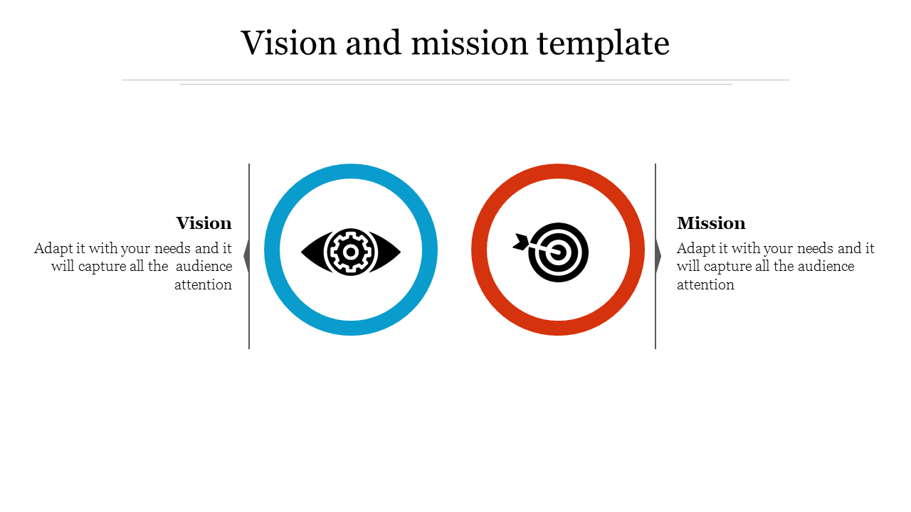 Creative Vision And Mission Template Presentation